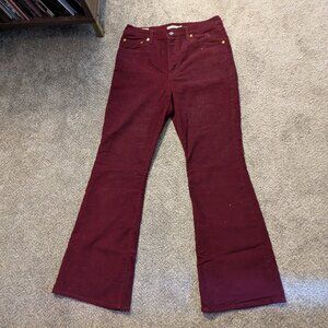 Red Corduroy Flare Levi's